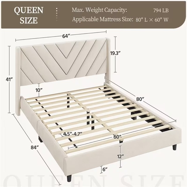 Bed frame queen (2) Medium