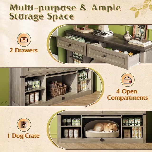 TV stand with casge (1) Medium
