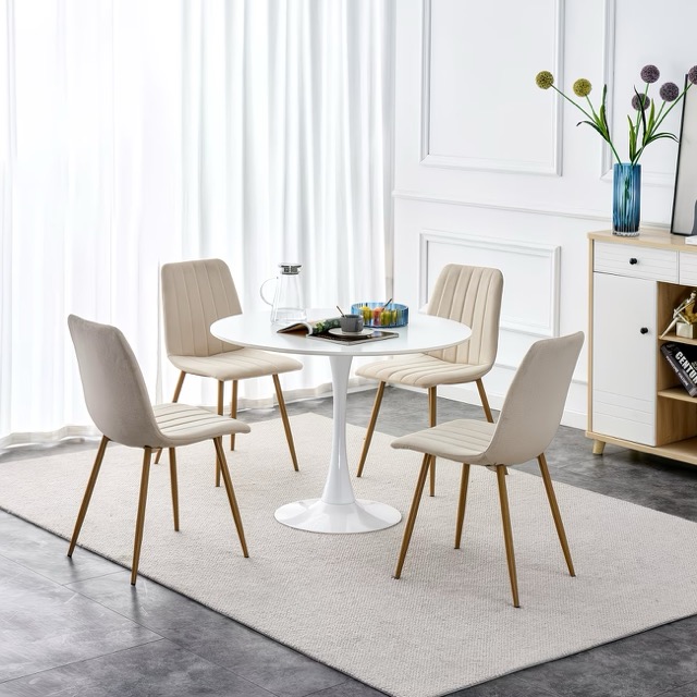 Minimalist Linen Dining Chair