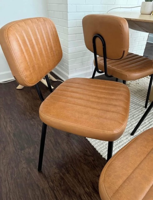 dining set farmhouse leather chair (1) Medium 3