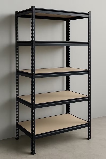 Heavy-Duty 5-Layer Metal Storage Shelf (60" H)